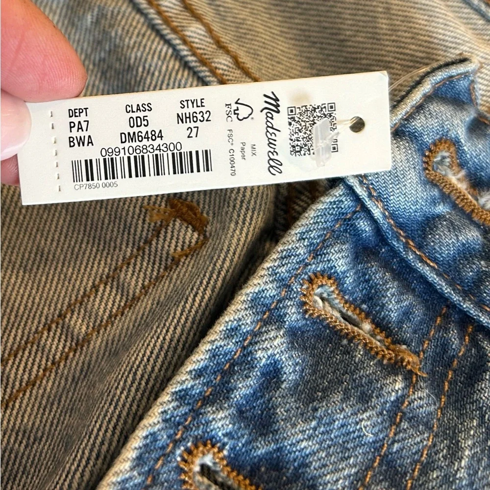 Madewell The Perfect Vintage Straight Jean Becker Wash Button-Front Size 27 NEW - Picture 15 of 16